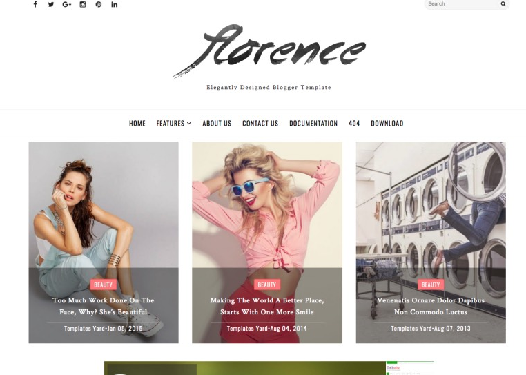 Florence blogger Template