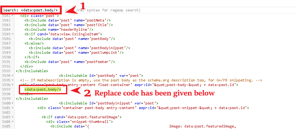 data post body code
